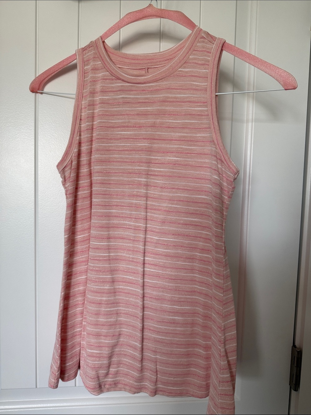 Maurices Pink & White Striped Sleeveless Tank